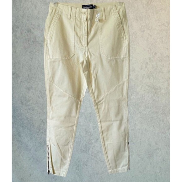 Guideboat Womens Pants Yellow Mid Rise Tapered Ankle Zip Size 28 (tag 27) NEW! - Picture 1 of 13
